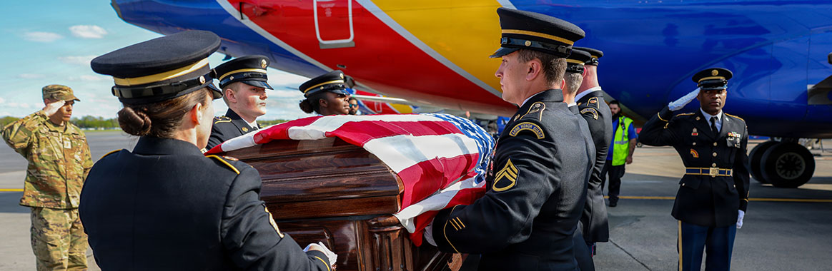 New York Guard Welcomes Remains of WWII Airman Home